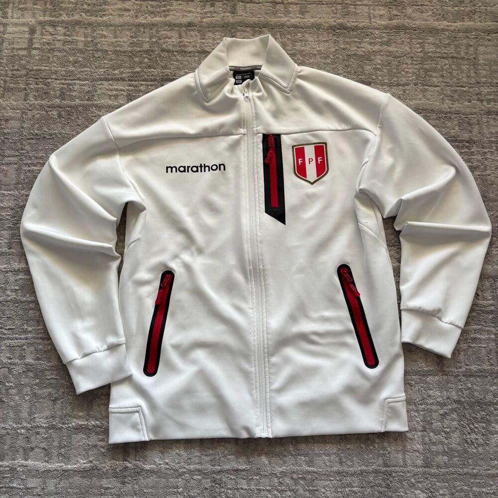 Official Marathon Peru FPF National Soccer Team full-zip track jacket in crisp